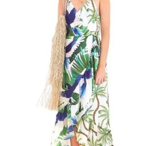 FARM Rio Vibrant Tropical Leaf Dress